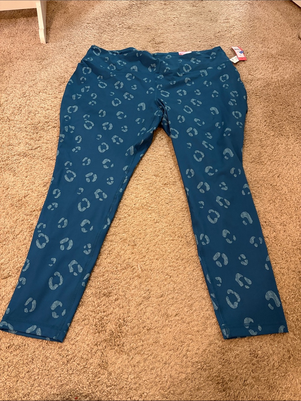 ZELOS Teal Leopard-Print Stretch Jeggings